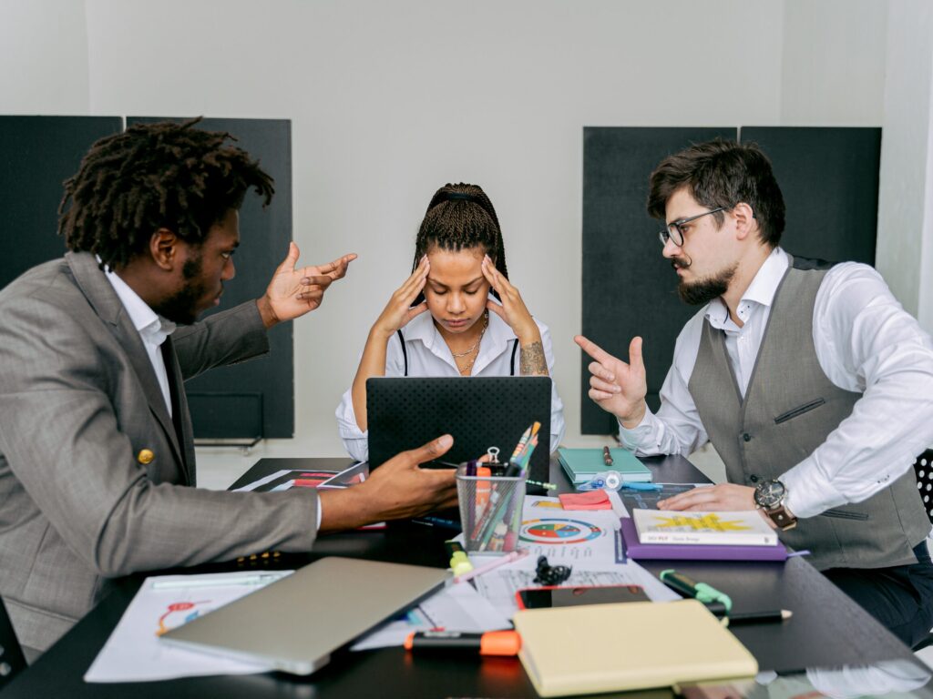 employment lawyers having argument